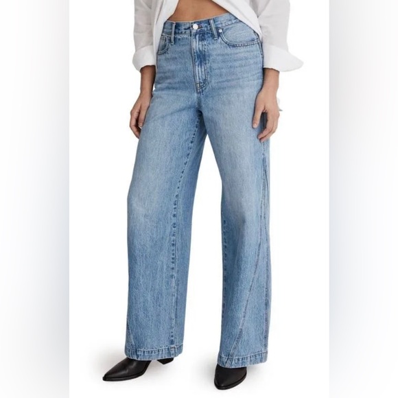 Madewell Denim - Madewell Superwide Leg Jeans - Parson Wash - Size 28